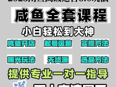 咸闲鱼运营全套教程咸鱼提升曝光新手入门副业小白零成本创业课程